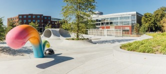荷兰·耐克总部滑板运动广场/NIKE EHQ home court skate landscape