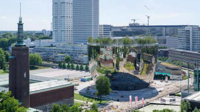 屋顶花园与镜子立面：Depot Boijmans Van Beuningen 艺术仓库